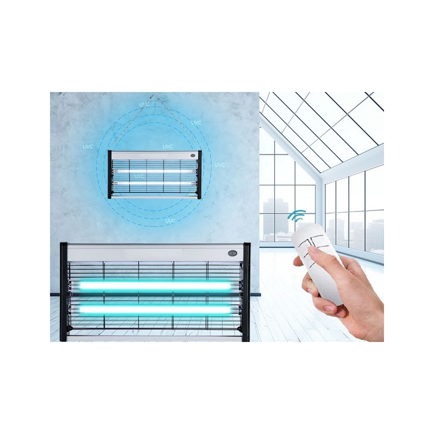 Luxera 70418 - Dezinfekční germicidní lampa 2xT5 UVC/15W/230V + DO