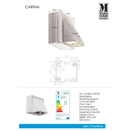 Markslöjd 104733 - LED Venkovní nástěnné svítidlo CARINA LED/1W/230V IP44