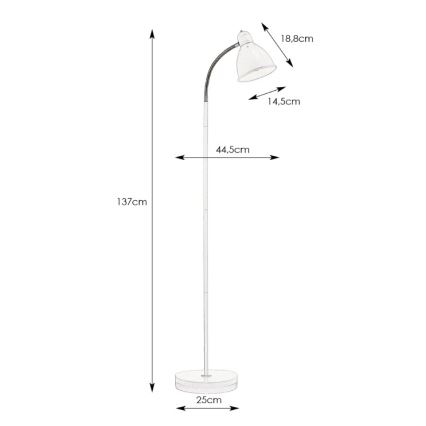 Markslöjd 104842 - Stojací lampa NITTA 1xE27/60W/230V