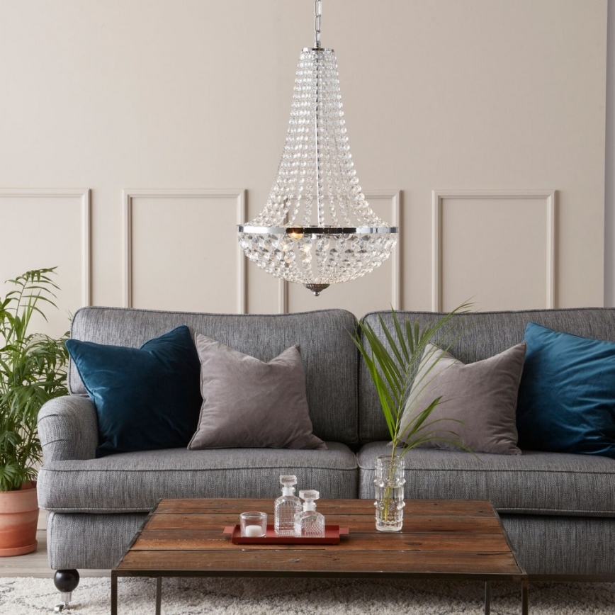 Markslöjd 104890 - Křišťálový lustr na řetězu GRÄNSÖ 2xE14/40W/230V