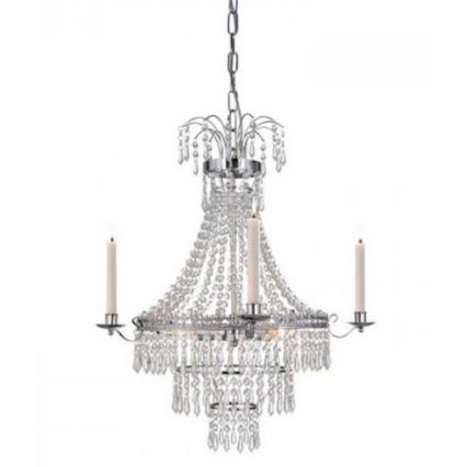 Markslöjd 105156 - Křišťálový lustr na řetězu MARIELUND 3xE14/40W/230V lesklý chrom