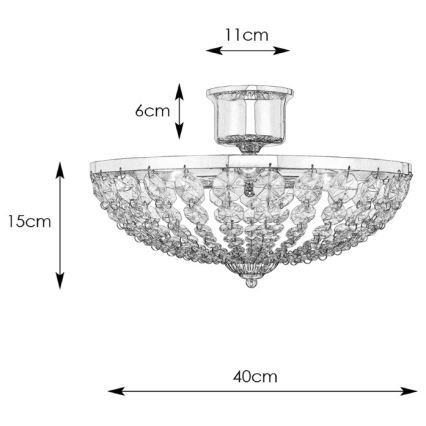 Markslöjd 105316 - Stropní svítidlo GRÄNSÖ 3xE14/40W/230V