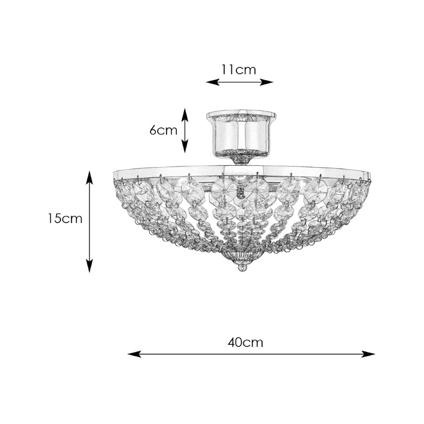 Markslöjd 105316 - Stropní svítidlo GRÄNSÖ 3xE14/40W/230V