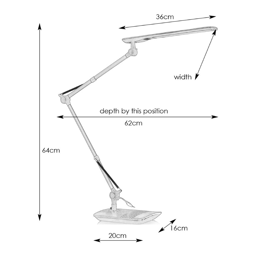 Markslöjd 105683 - LED Stolní lampa STUDY LED/5W/230V
