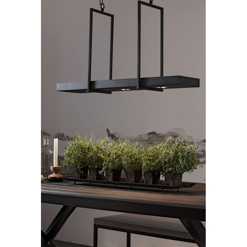 Markslöjd 105780 - LED Stmívatelný lustr na řetězu TRAY 3xLED/3W/230V černá