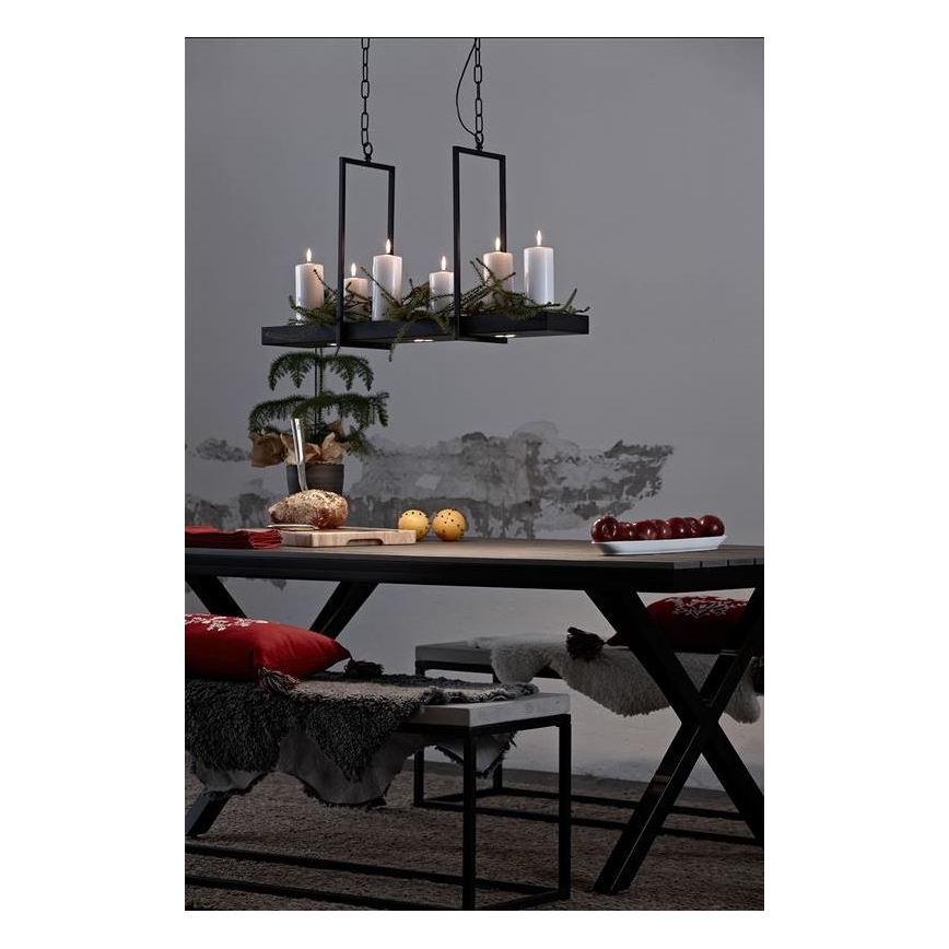 Markslöjd 105780 - LED Stmívatelný lustr na řetězu TRAY 3xLED/3W/230V černá