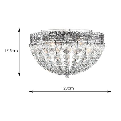 Markslöjd 106062 - Křišťálové stropní svítidlo SAXHOLM 2xE14/40W/230V