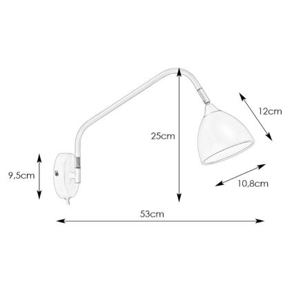 Markslöjd 106081 - Nástěnné svítidlo VALENCIA 1xGU10/6W/230V