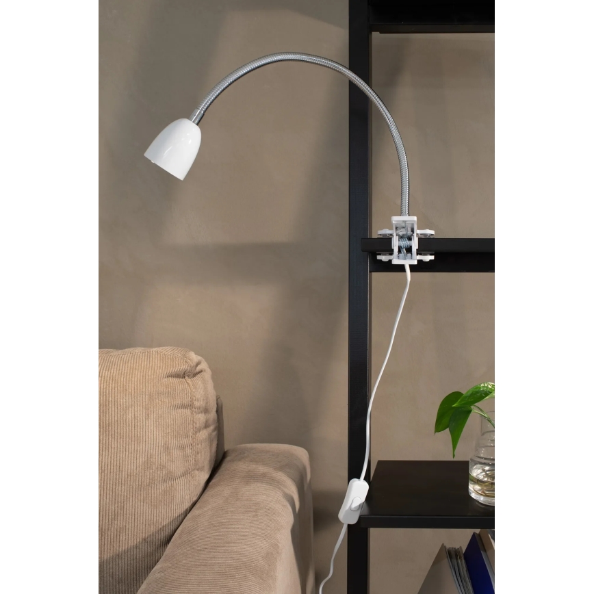 Markslöjd 106091 - LED Stolní lampa s klipem TULIP LED/3W/230V bílá