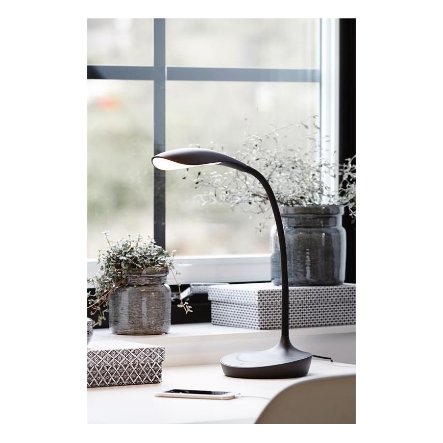 Markslöjd 106094 - LED Stmívatelná stolní lampa s USB SWAN LED/4,6W/230V