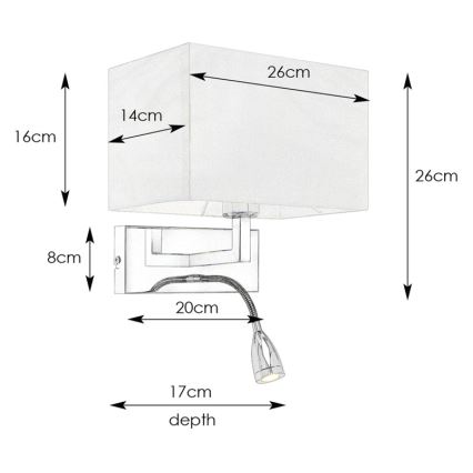 Markslöjd 106308 - LED Nástěnné svítidlo SAVOY LED/3W+E27/60W/230V