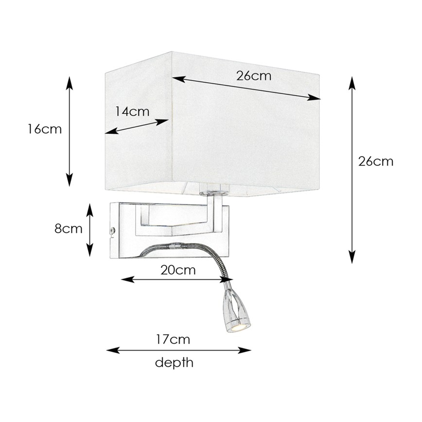 Markslöjd 106308 - LED Nástěnné svítidlo SAVOY LED/3W+E27/60W/230V