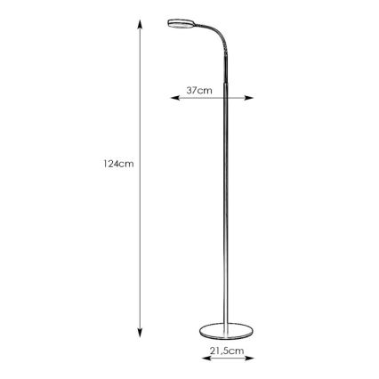 Markslöjd 106465 - LED Stojací lampa FLEX LED/5W/230V