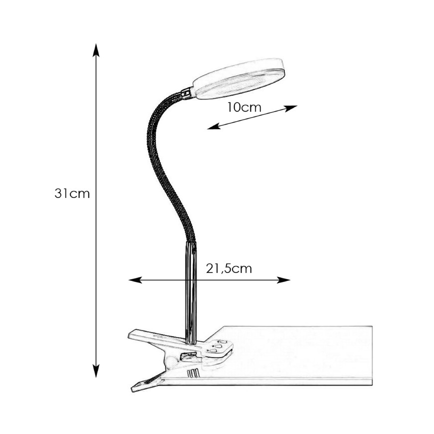 Markslöjd 106471 - LED Lampa s klipem FLEX LED/5W/230V