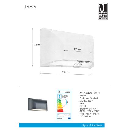 Markslöjd 106510 - LED Venkovní nástěnné svítidlo NIKOS LED/6W/230V IP44