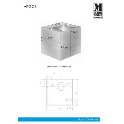Markslöjd 106521 - LED Venkovní svítidlo ARGOS LED/4W/230V IP44 šedá
