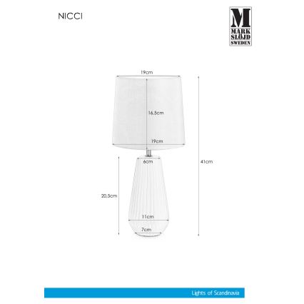 Markslöjd 106624 - Stolní lampa NICCI 1xE14/40W/230V