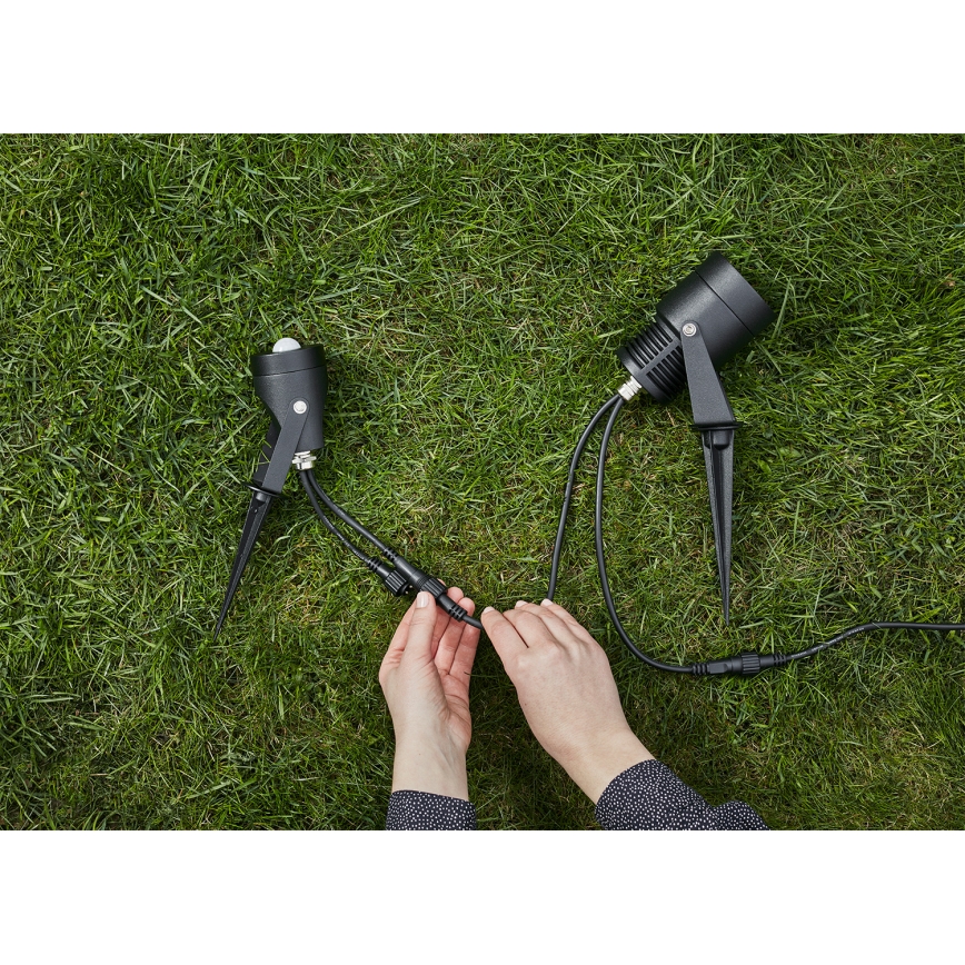 Markslöjd 106940 - Venkovní senzor pohybu a soumraku PIR GARDEN24 IP44 černá