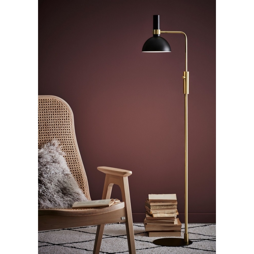 Markslöjd 106972 - Stmívatelná stojací lampa LARRY 1xE27/60W/230V černá/zlatá