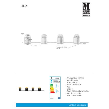 Markslöjd 107203 - Křišťálová stolní lampa JINX 4xGU10/6W/230V