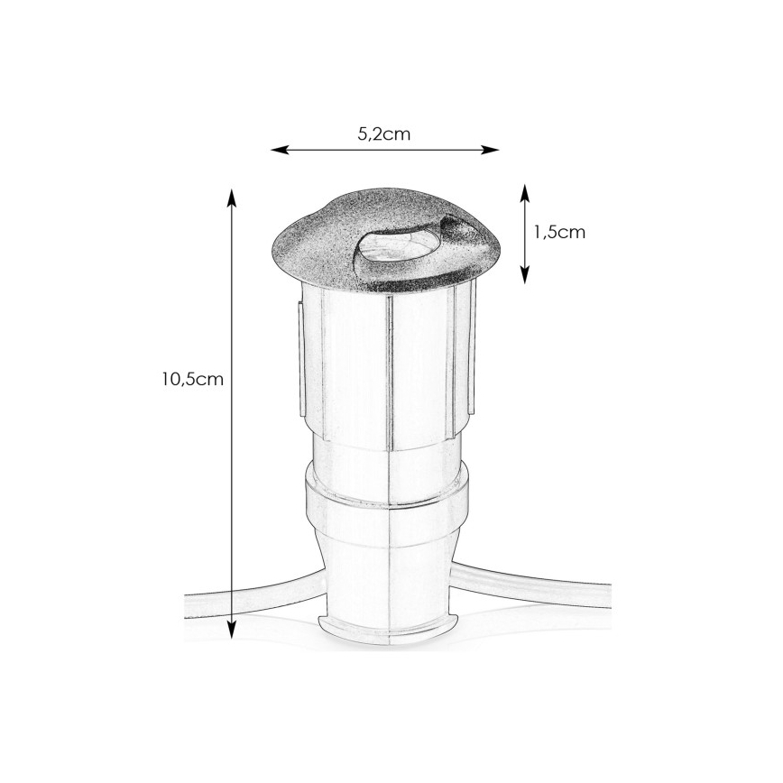 Markslöjd 107289 - LED Venkovní zápustné svítidlo GARDEN24 LED/0,8W/24V IP44 černá