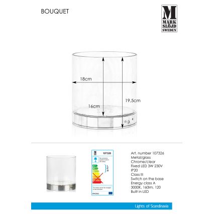 Markslöjd 107326 - LED Stolní lampička BOUQUET LED/3W/230V