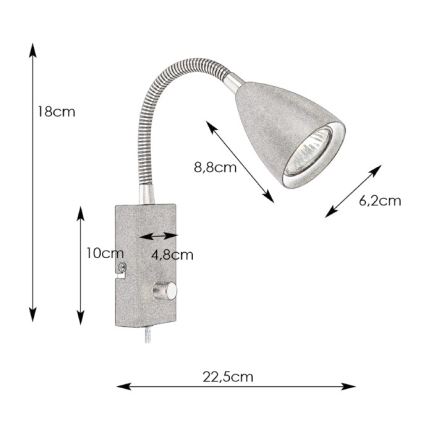 Markslöjd 107410 - Stmívatelné nástěnné svítidlo CIRO 1xGU10/7W/230V