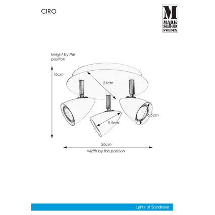 Markslöjd 107412 - Bodové svítidlo CIRO 3xGU10/35W/230V