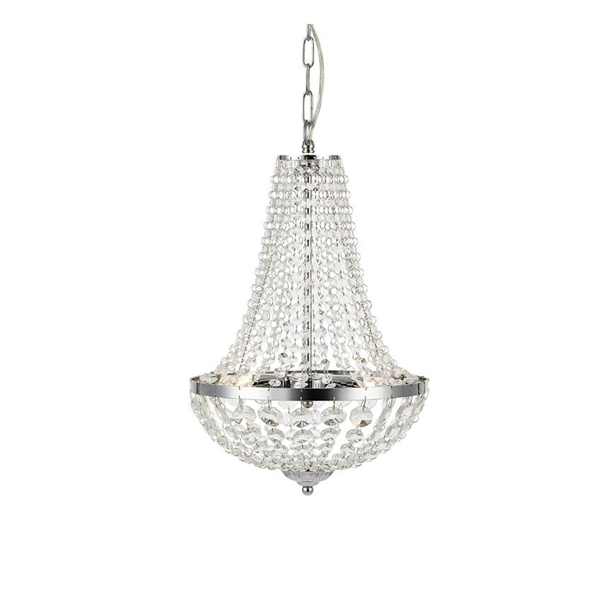 Markslöjd 107550 - Křišťálový koupelnový lustr na řetězu GRÄNSÖ 2xG9/20W/230V IP44