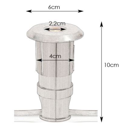 Markslöjd 107716 - LED Venkovní zápustné svítidlo GARDEN24 LED/0,8W/24V IP44 černá/matný chrom