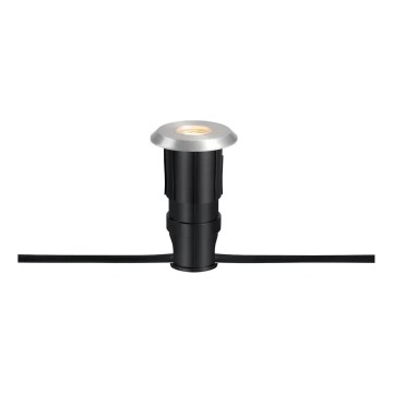 Markslöjd 107716 - LED Venkovní zápustné svítidlo GARDEN24 LED/0,8W/24V IP44 černá/matný chrom