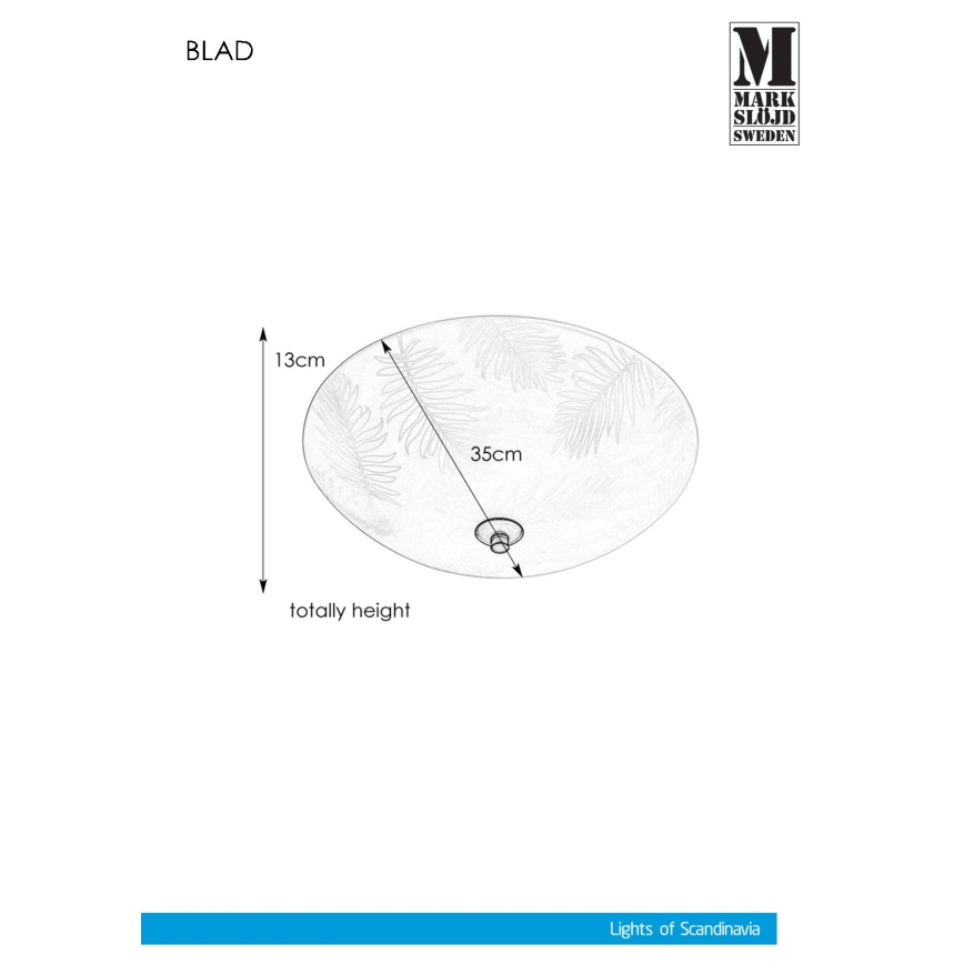 Markslöjd 107754 - Stropní svítidlo BLAD 2xE14/40W/230V pr. 35 cm
