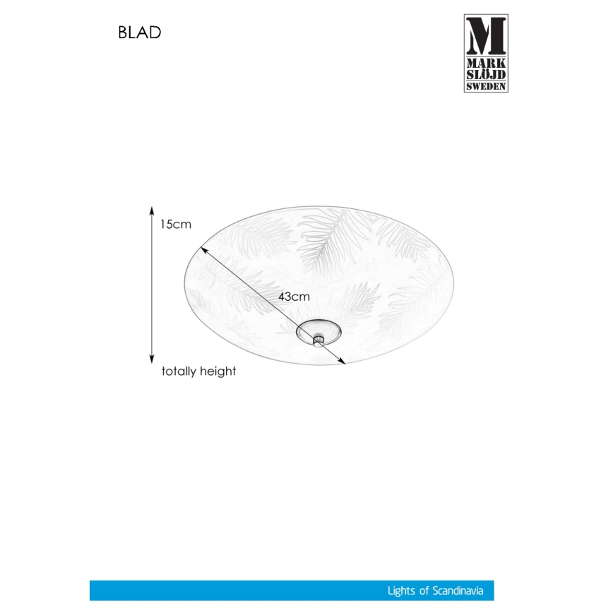 Markslöjd 107755 - Stropní svítidlo BLAD 3xE14/40W/230V pr. 43 cm