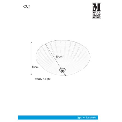 Markslöjd 107758 - Stropní svítidlo CUT 2xE14/40W/230V pr. 35 cm