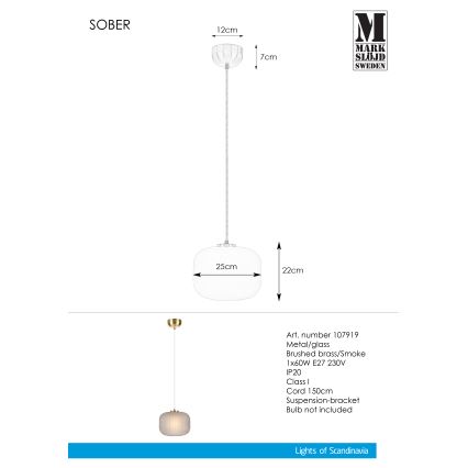 Markslöjd 107919 - Lustr na lanku SOBER 1xE27/20W/230V