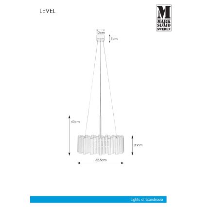 Markslöjd 107925 - Lustr na tyči LEVEL 3xE27/60W/230V