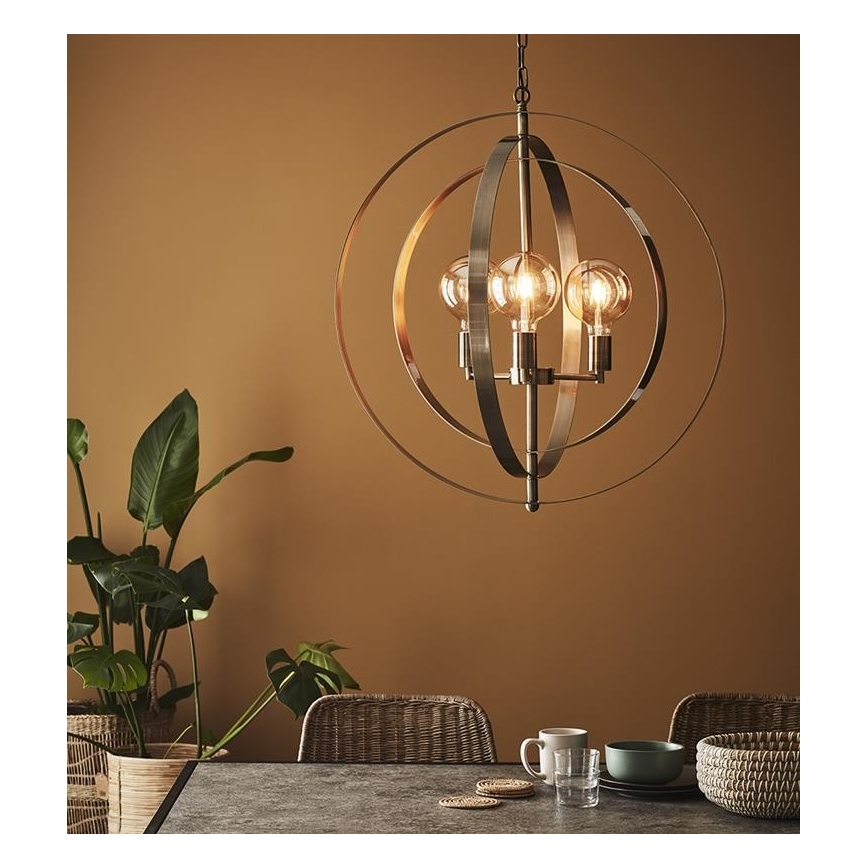 Markslöjd 107941 - Lustr na řetězu ORBIT 3xE27/60W/230V