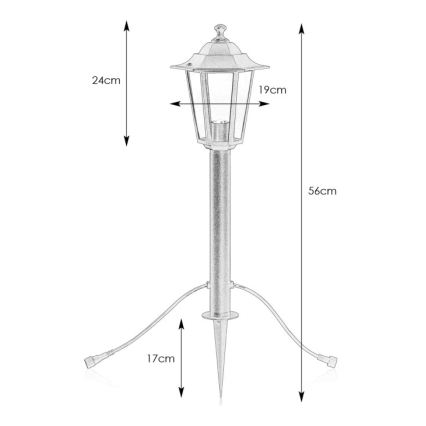 Markslöjd 107991 - LED Venkovní lampa GARDEN24 LED/3W/24V 39 cm IP44 černá