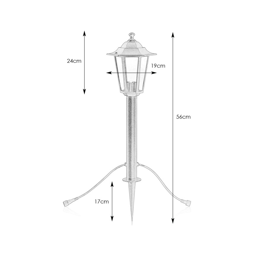 Markslöjd 107991 - LED Venkovní lampa GARDEN24 LED/3W/24V 39 cm IP44 černá
