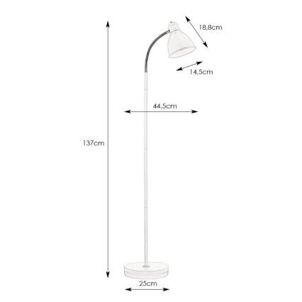 Markslöjd 108016 - Stojací lampa NITTA 1xE27/60W/230V
