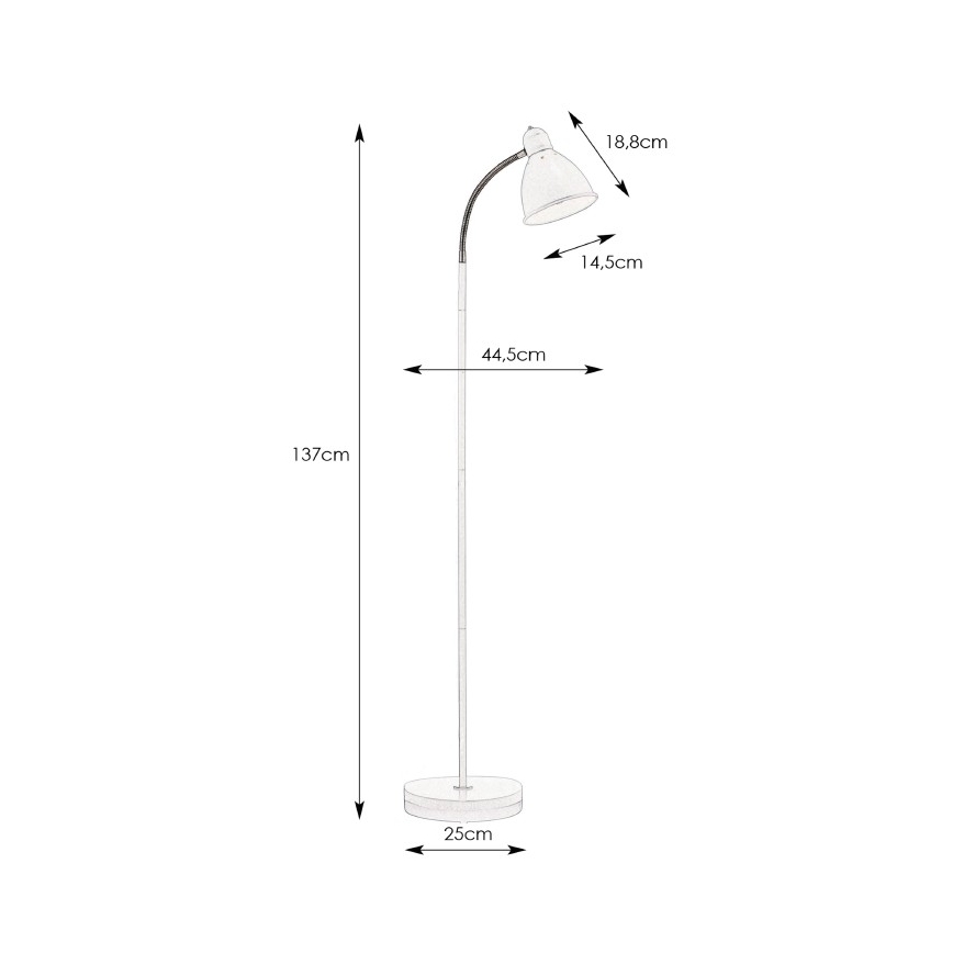 Markslöjd 108016 - Stojací lampa NITTA 1xE27/60W/230V