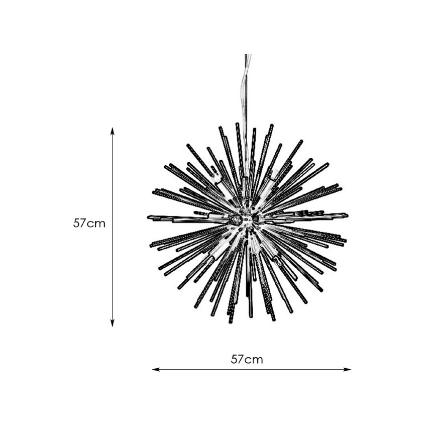 Markslöjd 108048 - Lustr na lanku SOLEIL 9xE14/20W/230V černá