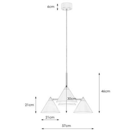 Markslöjd 108077 - Lustr na lanku KLINT 4xE14/40W/230V bílá