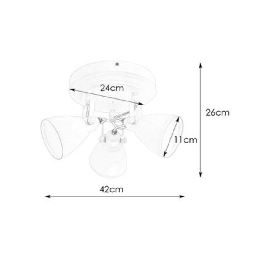 Markslöjd 108083 - Koupelnové bodové svítidlo FJÄLLBACKA 3xG9/20W/230V IP44 bílá