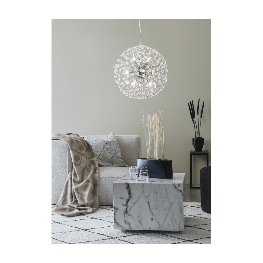Markslöjd 108101 - Křišťálový lustr na lanku BOLID 9xG9/20W/230V