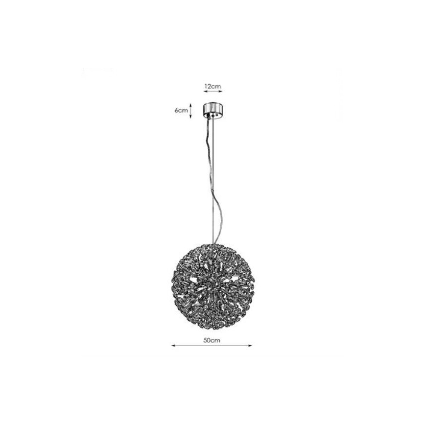 Markslöjd 108101 - Křišťálový lustr na lanku BOLID 9xG9/20W/230V