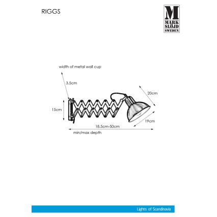 Markslöjd 108104 - Nástěnné svítidlo RIGGS 1xE27/60W/230V mosaz