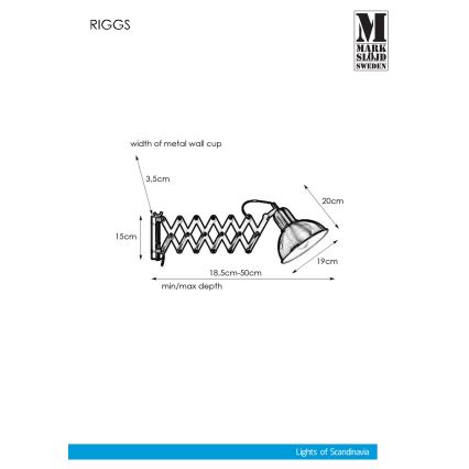 Markslöjd 108105 - Nástěnné svítidlo RIGGS 1xE27/60W/230V černá