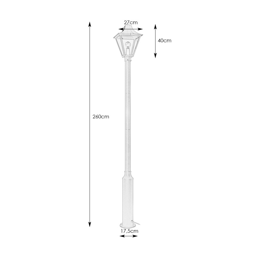 Markslöjd 108171 - LED Venkovní lampa GARDEN24 LED/3W/24V 260 cm IP44 černá