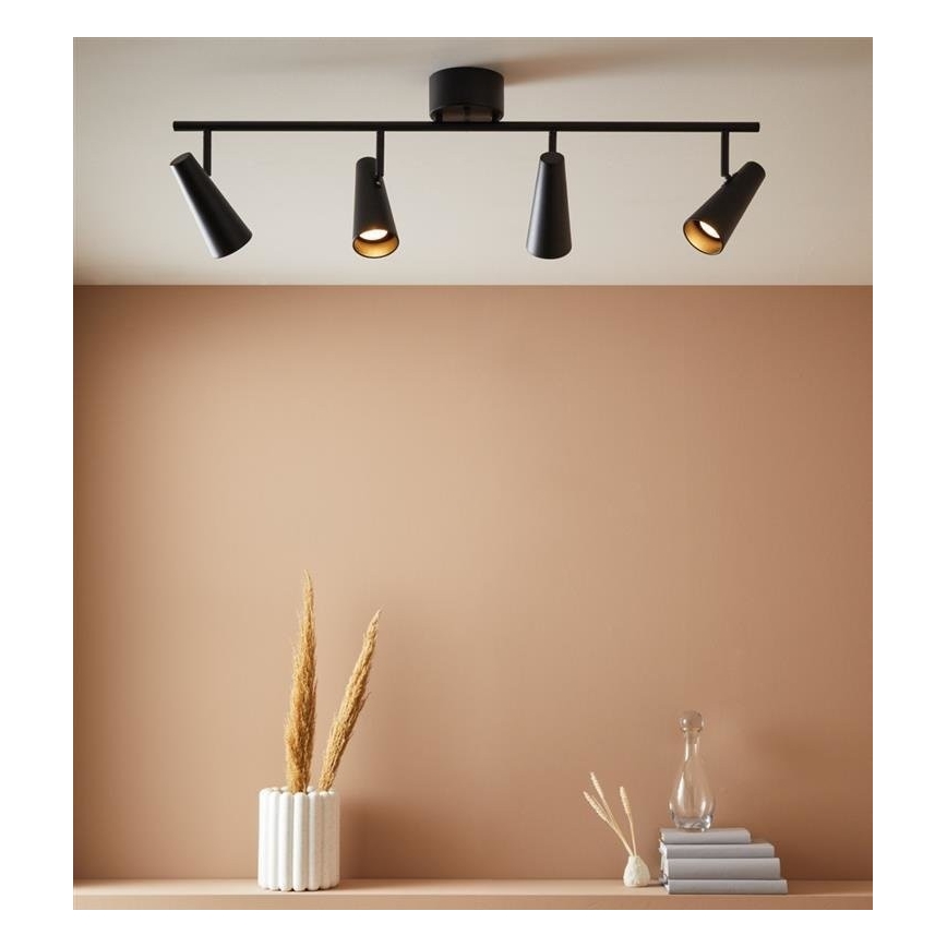 Markslöjd 108202 - Bodové svítidlo CREST 4xGU10/7W/230V černá